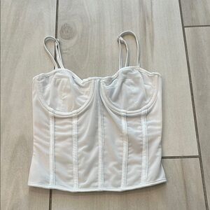 Princess Polly White Corset Top, size 0